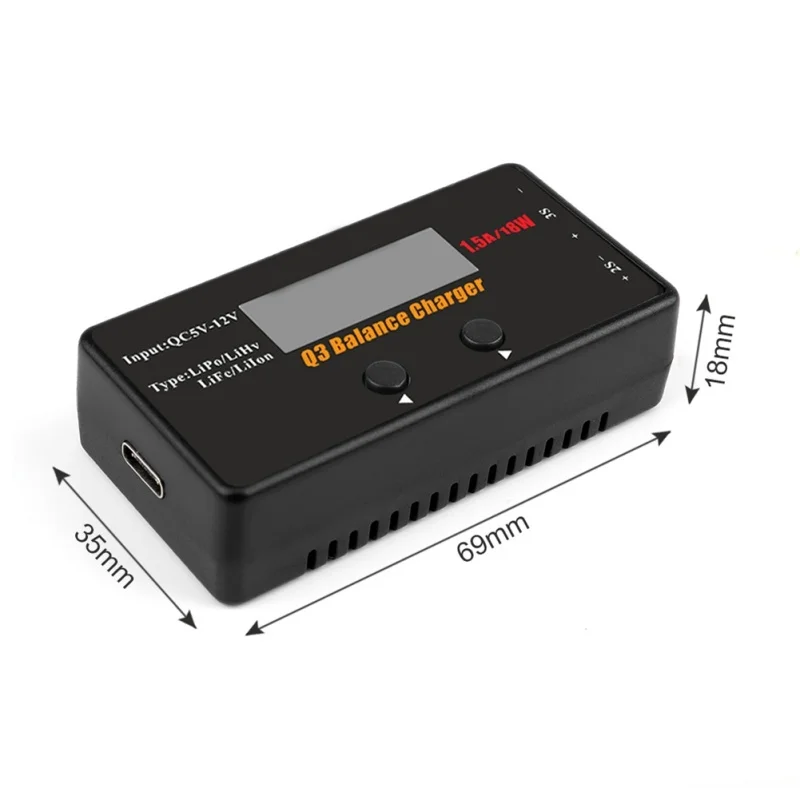 Четыре типа сбалансированная Зарядка батареи Q3 2-3s простой и стабильный экран зарядки может быть установлен в 18 Вт