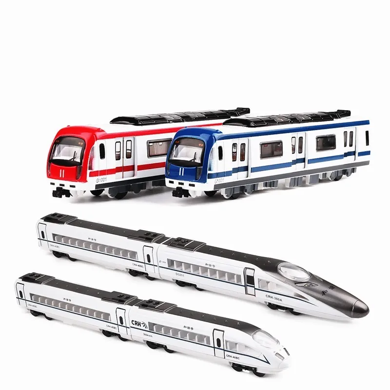 Boutique Harmony Train Alloy model simulation die-casting city subway sound and light pull back children's toys free shipping | Игрушки и