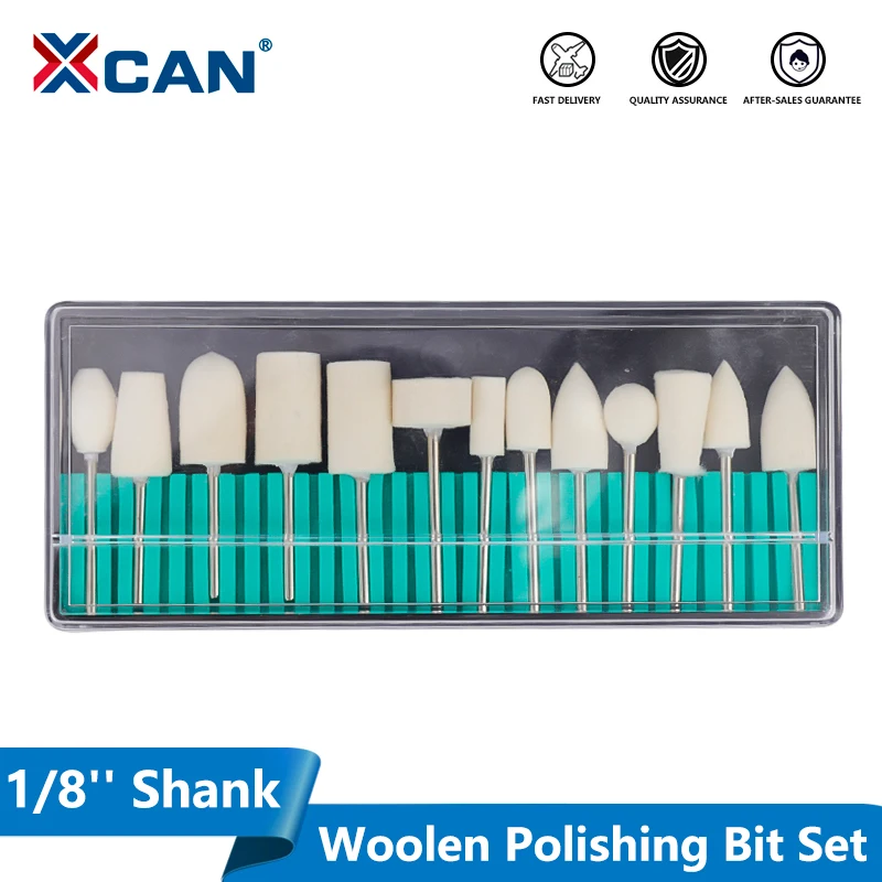 

XCAN Wool Bit Shank 1/8'' Fit Dremel Rotary Tools Polishing Wheels 13pcs Grinding Head