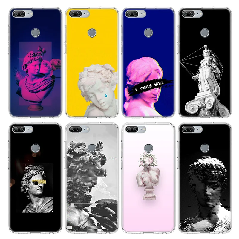 Абстрактная греческая мифология камень скульптура чехол для Huawei Honor 10 9 20 Lite 9X 8X 8A