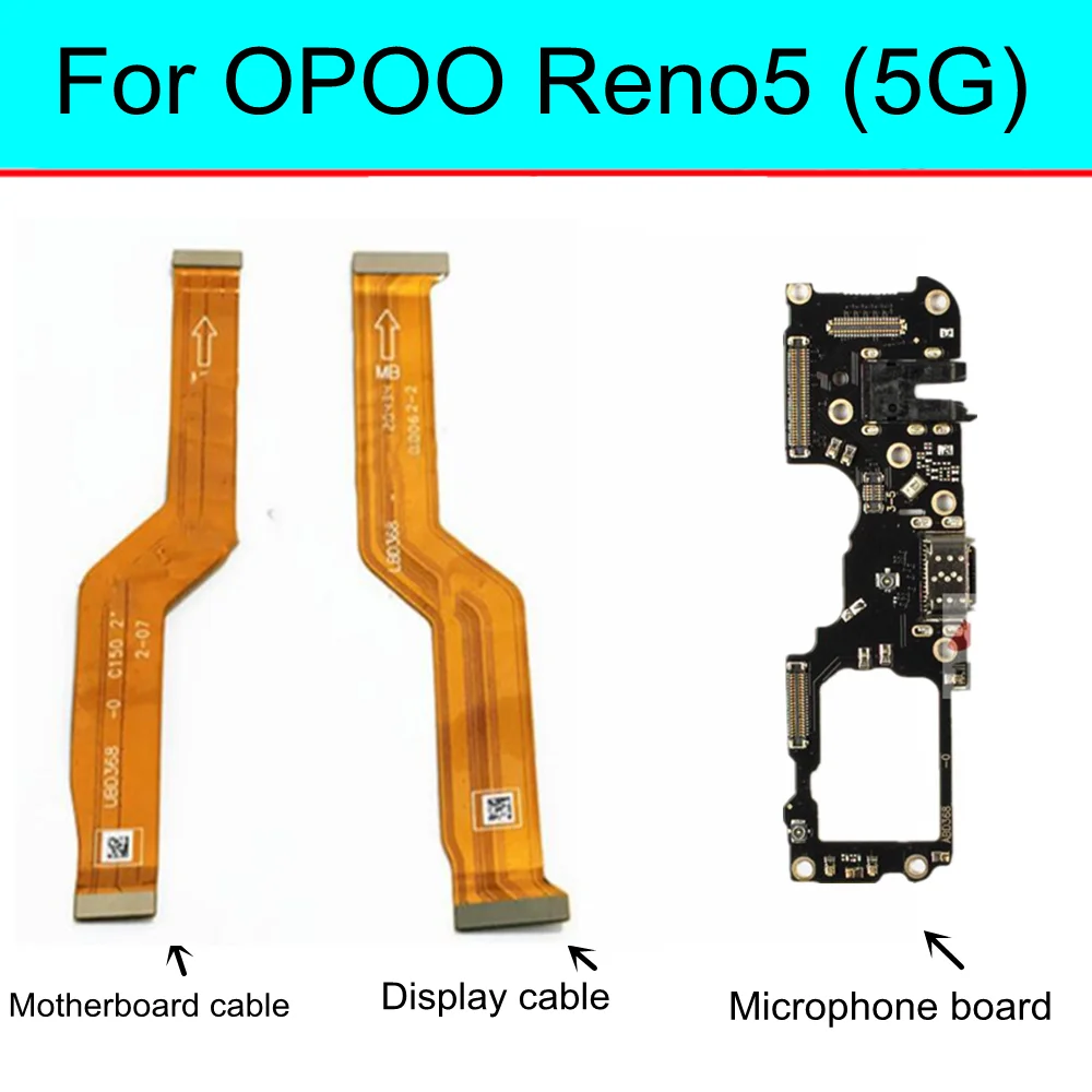 

For OPPO Reno5 5G CPH2145 USB Microphone Transmitter auxiliary Charging Dock Port Connector main Microphone Board flex cable