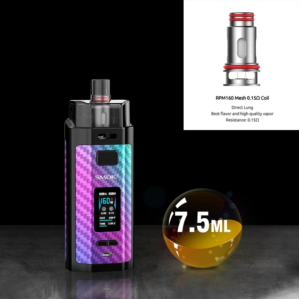 Набор для вейпа SMOK RPM160 160 Вт емкость 7 5 мл | Электроника