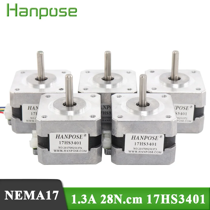 

50PCS/lot 42 Series motor 4-lead 1.3A 28N.CM Nema 17 Stepper Motor 17HS3401 for CNC Laser and 3D printer