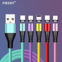 magnetic cable micro usb fast charging type c cable for samsung s8 s9 s10 xiaomi redmi note 8 liquid silicone charge cable cord