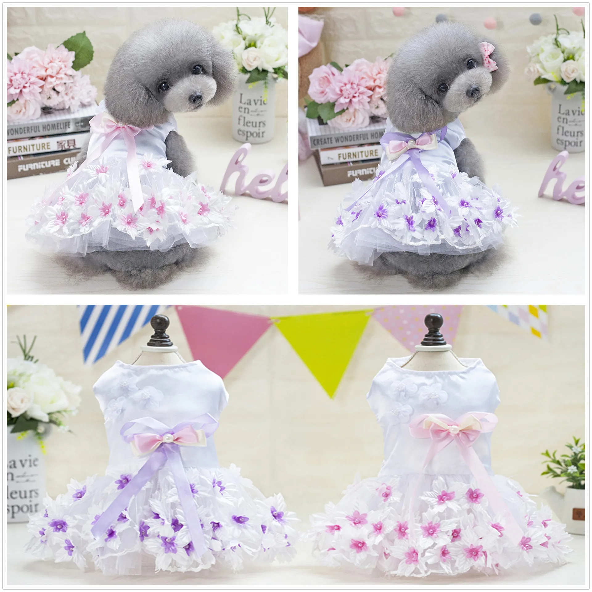 Одежда для домашних животных юбка с кошкой собак 2018 Весна и лето новая стильная