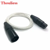 thouliess 4pin xlr male to 4pin xlr female blanced audio 8 cores silver plated extension cable upgrade cable