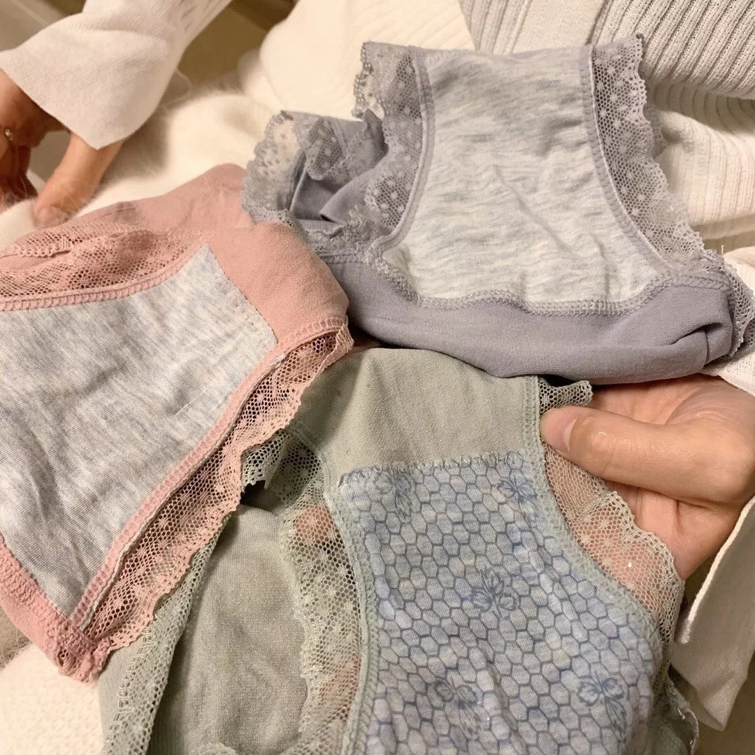 

Cotton Women's Underwear Panties High Waist Briefs Solid Color Breathable Underpants Seamless Soft Lingerie Girls Fashion Briefs