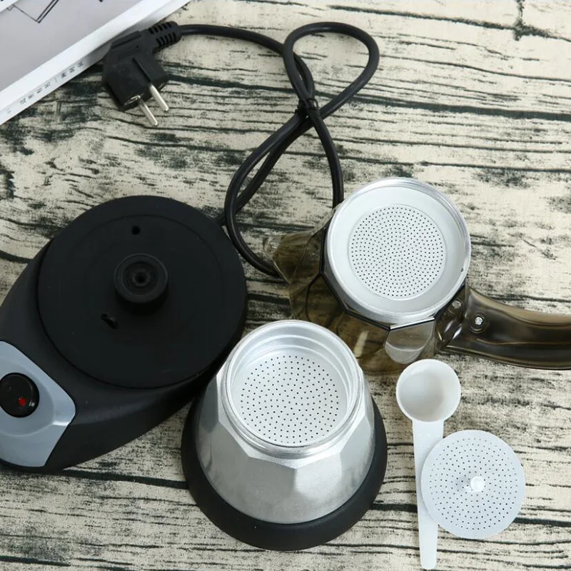 Портативная электрическая Кофеварка из нержавеющей стали 300 мл эспрессо мокко