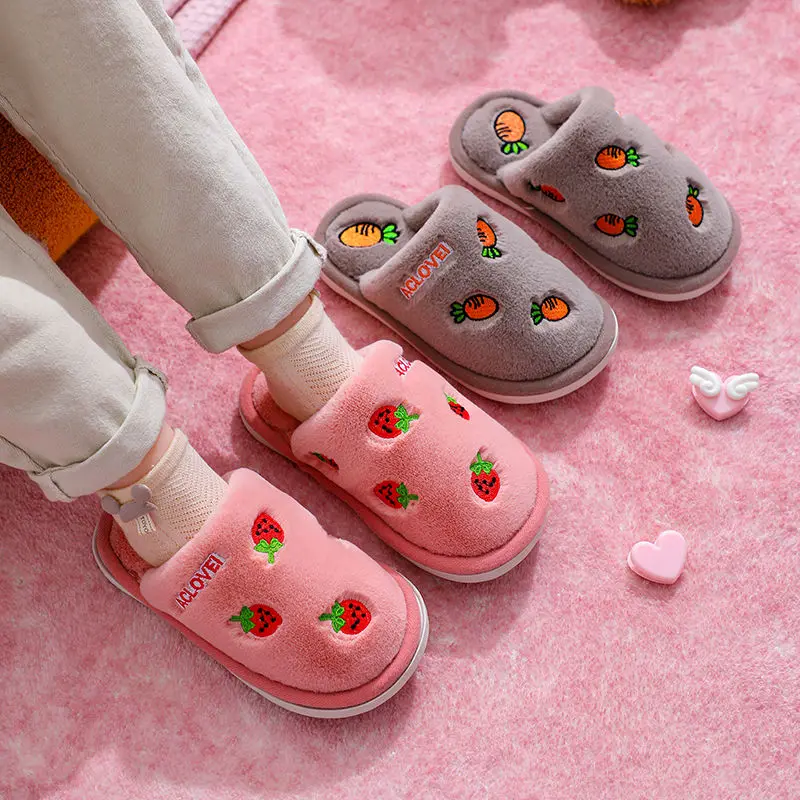 Детские меховые тапочки на осень и зиму для мальчиков домашние Нескользящие