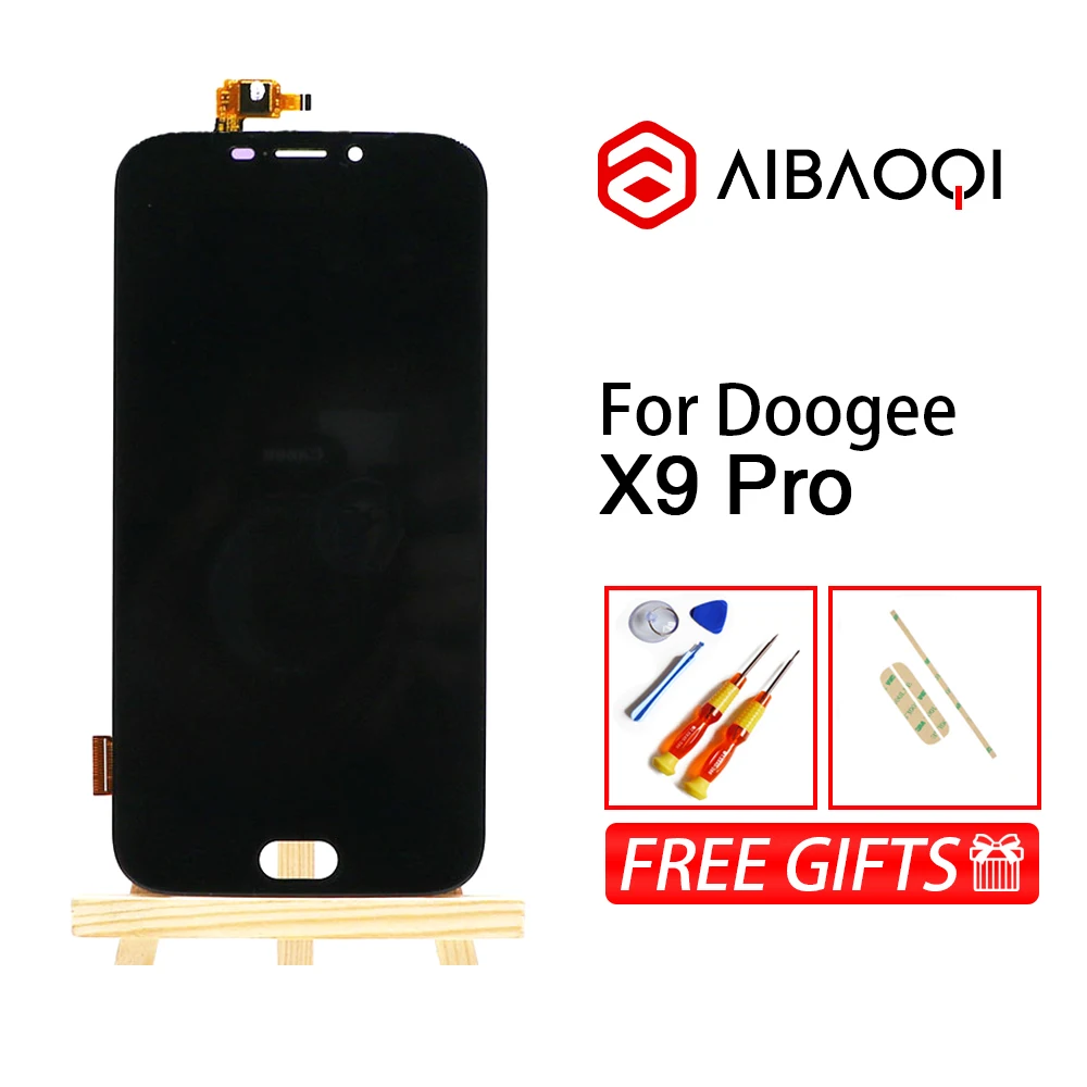 AiBaoQi 1280x720 ЖК-дисплей+ 5,5 дюймов сенсорный экран+ рамка дигитайзер сборка Замена для телефона Doogee X9 Pro