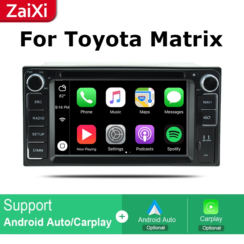 ZaiXi android автомобильный dvd gps мультимедийный плеер для Toyota Matrix 2002 ~ 2014 Навигатор