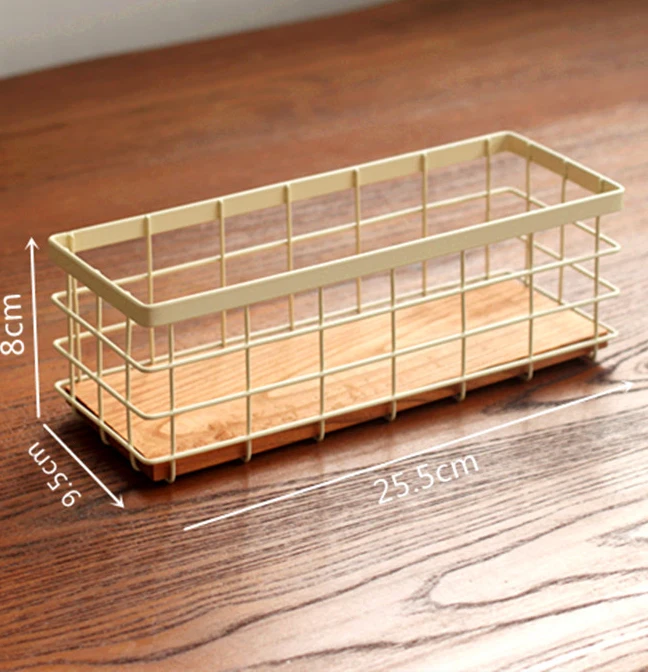 Винтажная креативная настольная корзина для хранения железный ящик органайзер