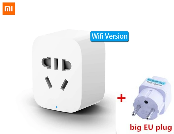 wifi big EU plug Xiaomi mijia интеллектуальная розетка Zigbee версия WiFi беспроводной пульт дистанционного управления гнездо адаптера питание таймер включения и выключения через приложение - Color: wifi big EU plug