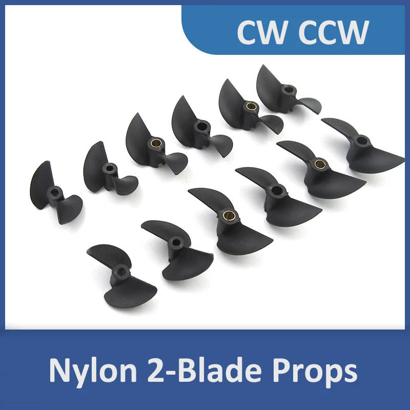 

2Pairs Dual Motor 2-blade Propellers D30 D32 D40 D42 Nylon Propellers CW CCW 3.17mm/4.8mm Holes Props for RC JJet Boats