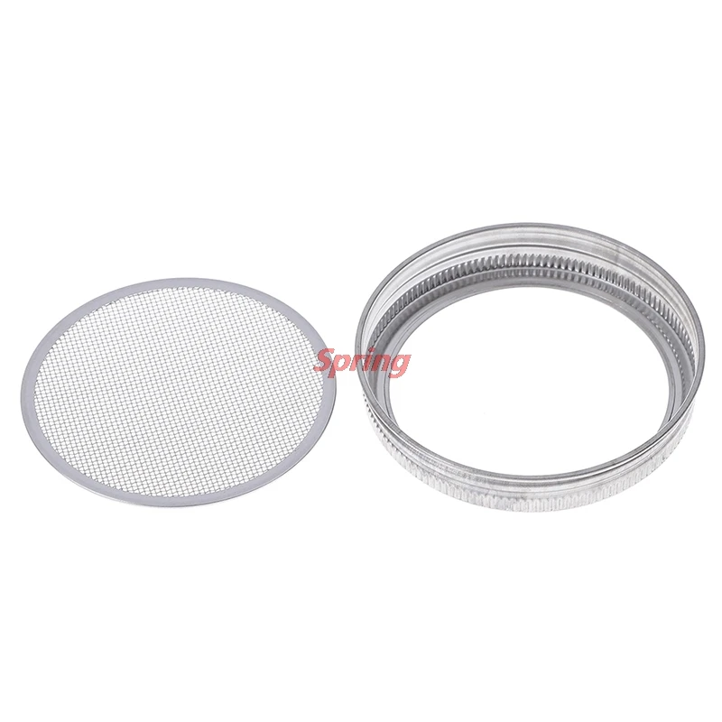 

Hot 1Set Seed Sprouter Germination Cover Kit Stainless Steel Germinator Sprouting Mason Jars with Stainless Steel Strainer Lids