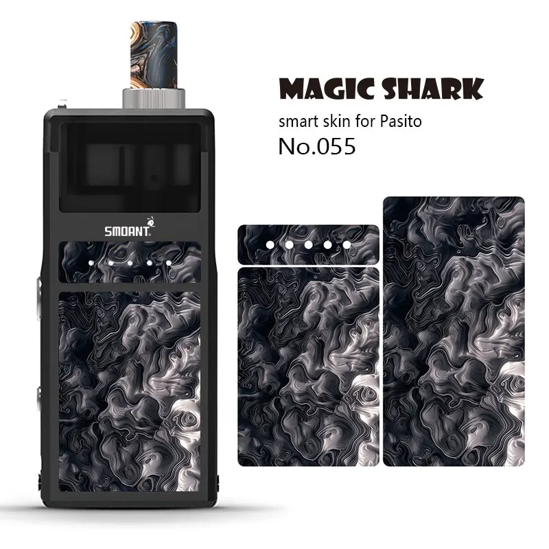 

Magic Shark 2.5D PVC Wave Stone Print Stylish Waterproof No Fade Case Cover Film Skin Sticker for Smoant Pasito