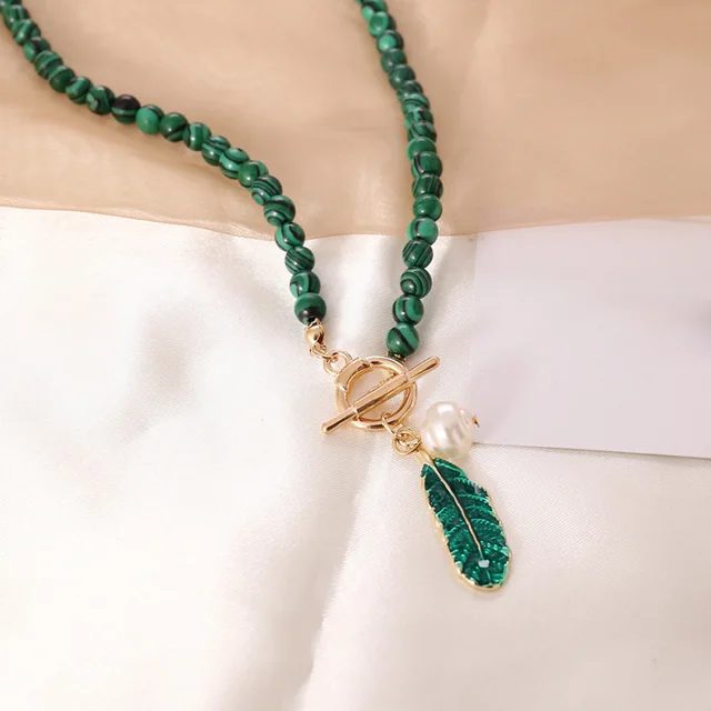 THE SPIRIT OF NATURE MALACHITE PEARL NECKLACE 4