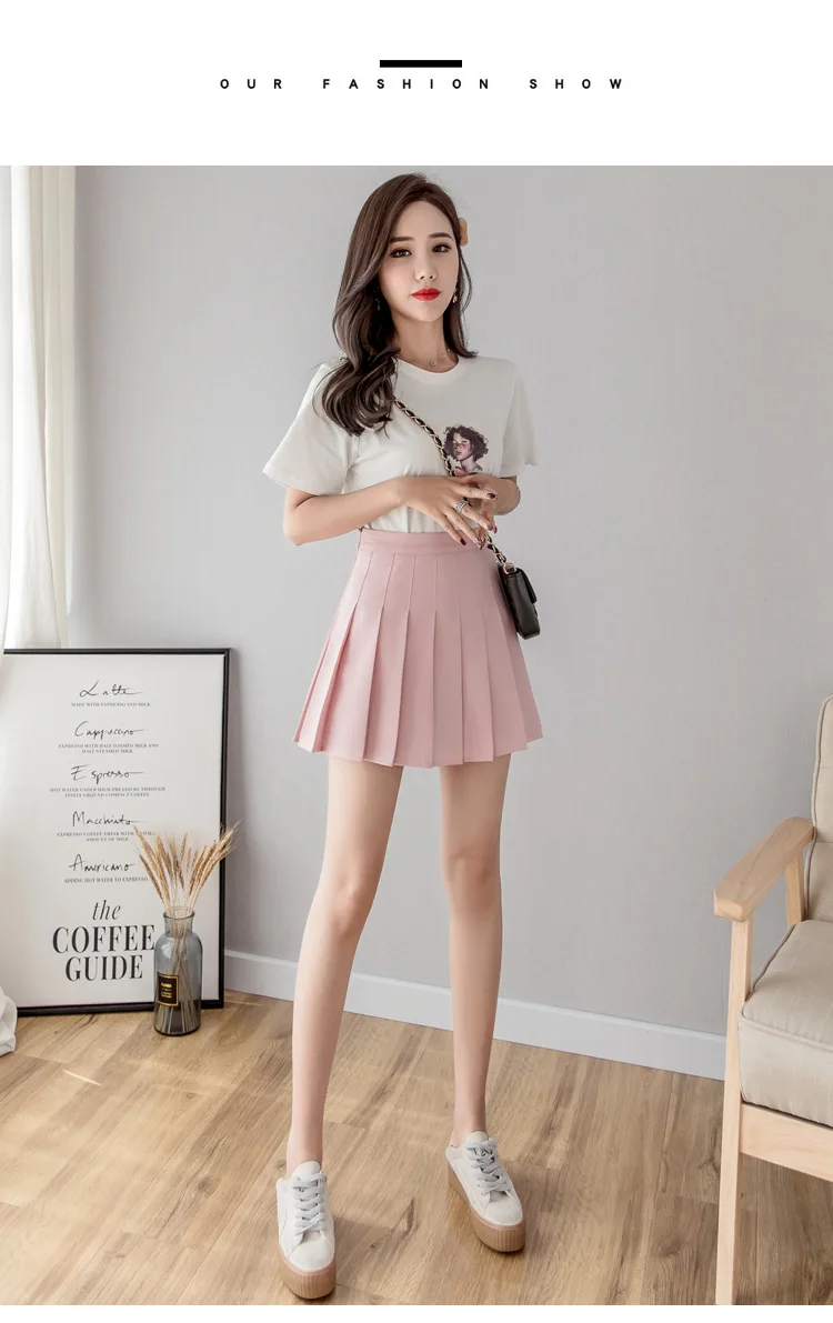 Ulzzang мини плиссированная юбка для женщин Лето Harajuku Kawaii юбки для женщин s Корейская школьная уличная юбка с высокой талией