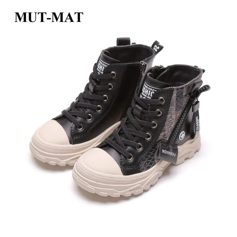 Осень 2020 новые детские Ботинки Martin из свиной кожи обувь в британском стиле для