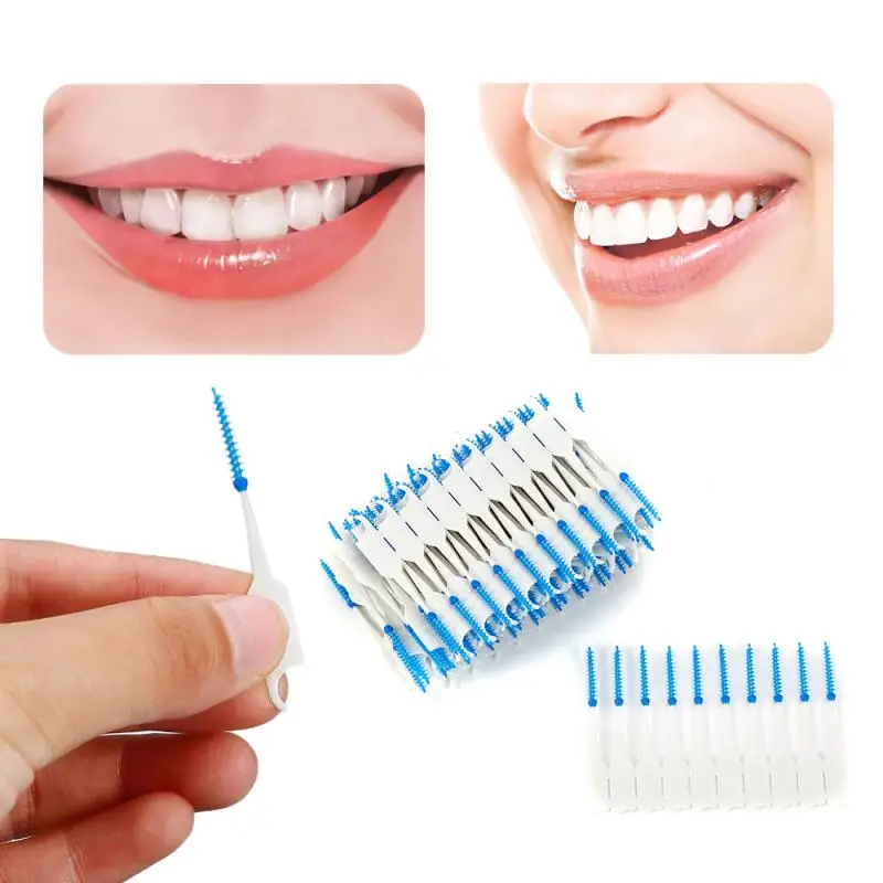 

120Pcs Oral Hygiene Toothbrush Double-head Interdental Brush To Clean Teeth Toothpicks Soft Teeth Healthy Teeth Head Cleaning