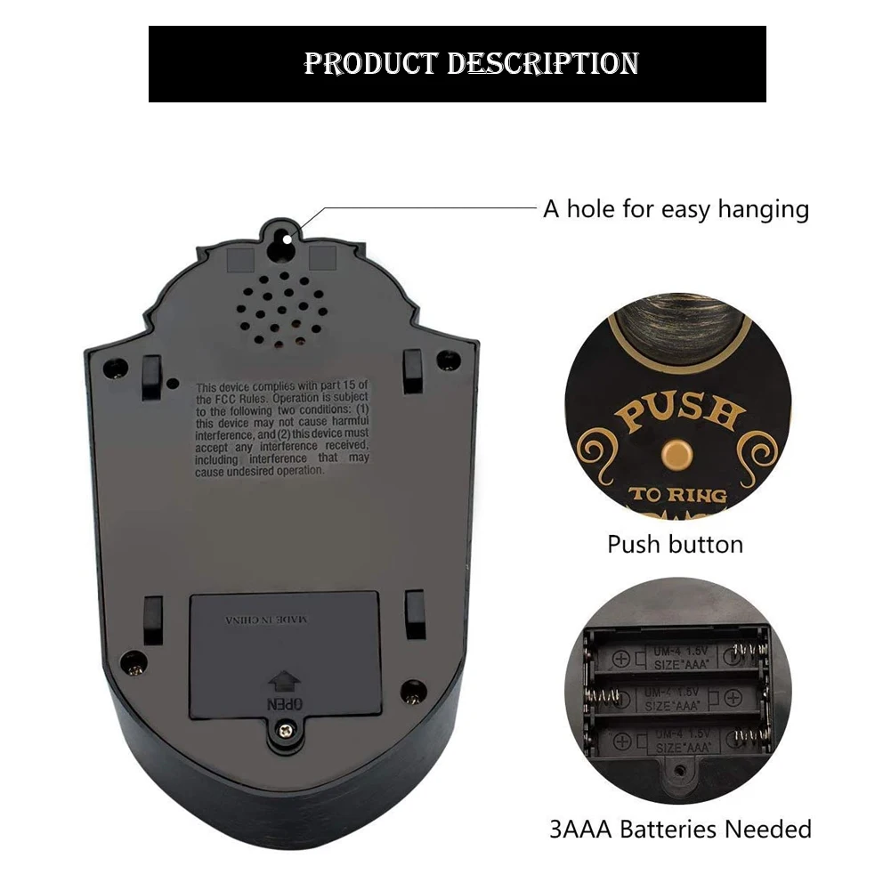 

Halloween Door Bell Animated Eyeball Door Bell Decorations Outside Scary Hanging Plastic Eyeball Bell For Party Haunted House