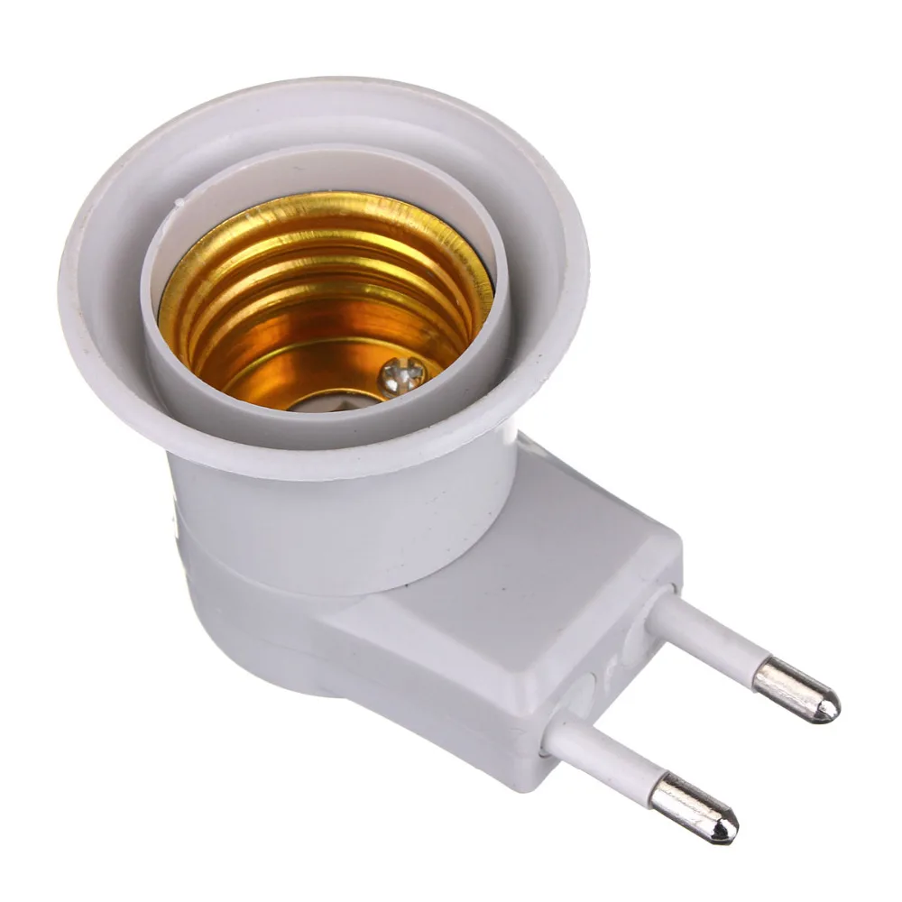 E27 Lamp Base LED Light Male Socket to EU Type Plug Adapter Converter for Bulb Holder With ON/OFF Button | Освещение