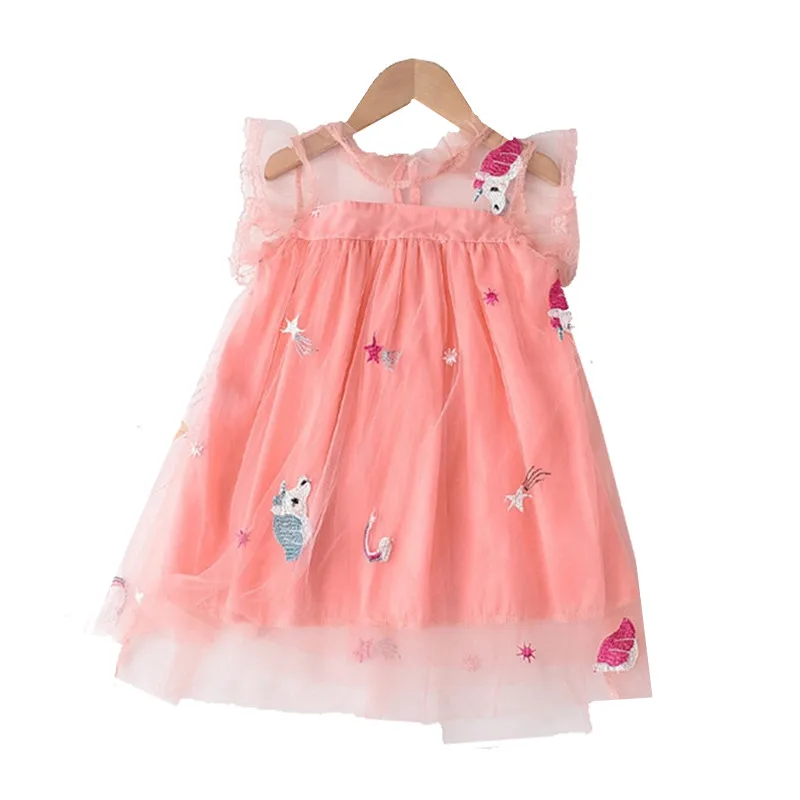 

Платье принцессы для маленьких девочек новые летние детские нарядные вечерние; Милое детское платье с вышивкой, героинь мультфильма «Холод...