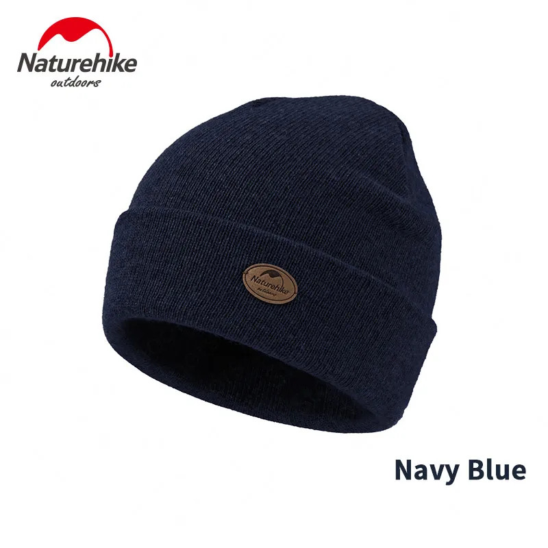 Navy-Blue Naturehike 20%, флисовая шапка, уличная, теплая, для альпинизма, пешего туризма, шапки для мужчин и женщин, для путешествий, двухслойная, шерстяная, теплая, ветрозащитная, зимняя шапка - Цвет: Navy-Blue