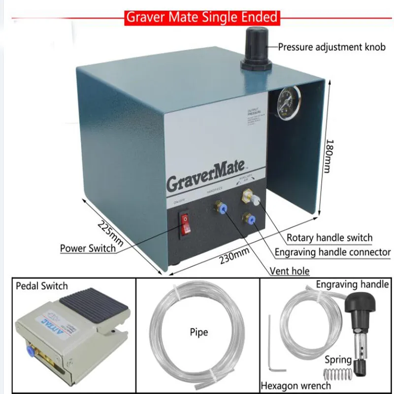 

Graver Helper,Pneumatic Jewelry Engraving Machine Single Ended Graver Tool Jewel Making Equipment Goldsmith Machine