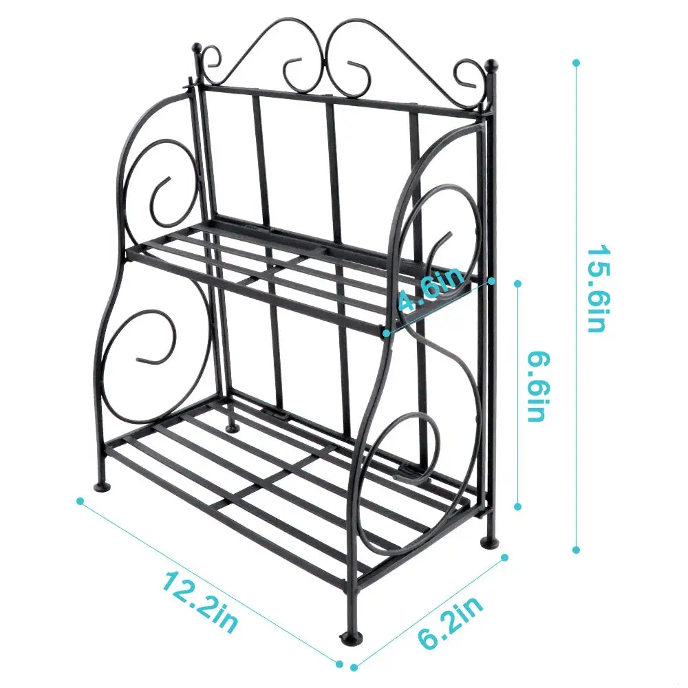 Набор для специй ретро Стиль складной стоящий органайзер хранения полки 2 х