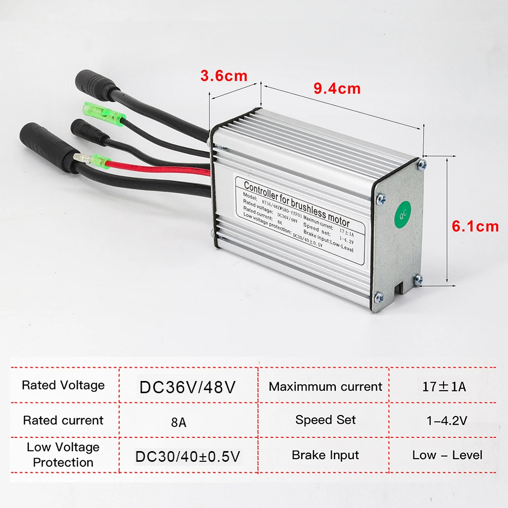 Электрический велосипед контроллер Kunteng 36V 48V 250W 350W с дроссельная заслонка для PAS