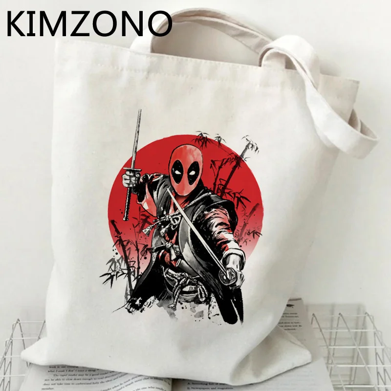 

Тканевая Экологически чистая сумка для покупок Deadpool, Экологически чистая многоразовая сумка для покупок из джута