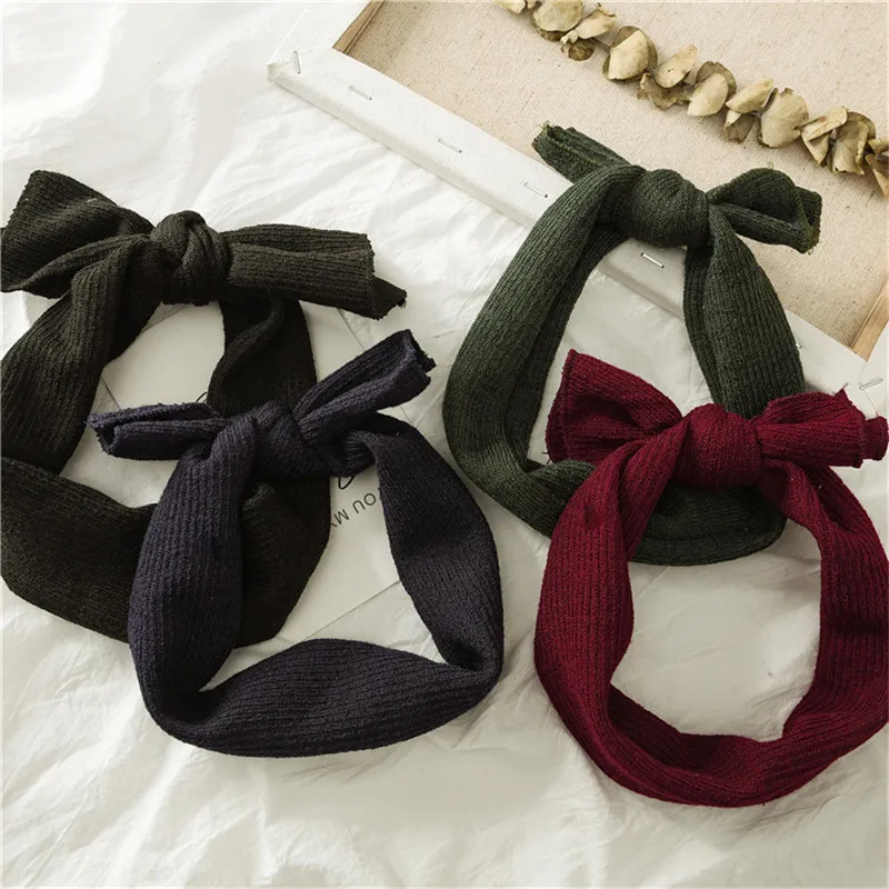

New Baby Girl Headbands Knitted Newborn Baby Bows Haarband Turban Infant Head Bands Hairbands For Kids Girls Hair Accessories