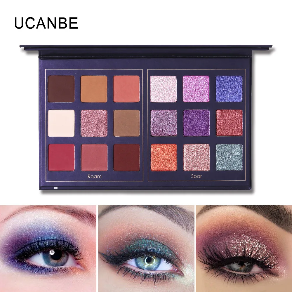 UCANBE 18 Цвет тени для глаз с металлическим отливом матовые век мерцающие смоки айс