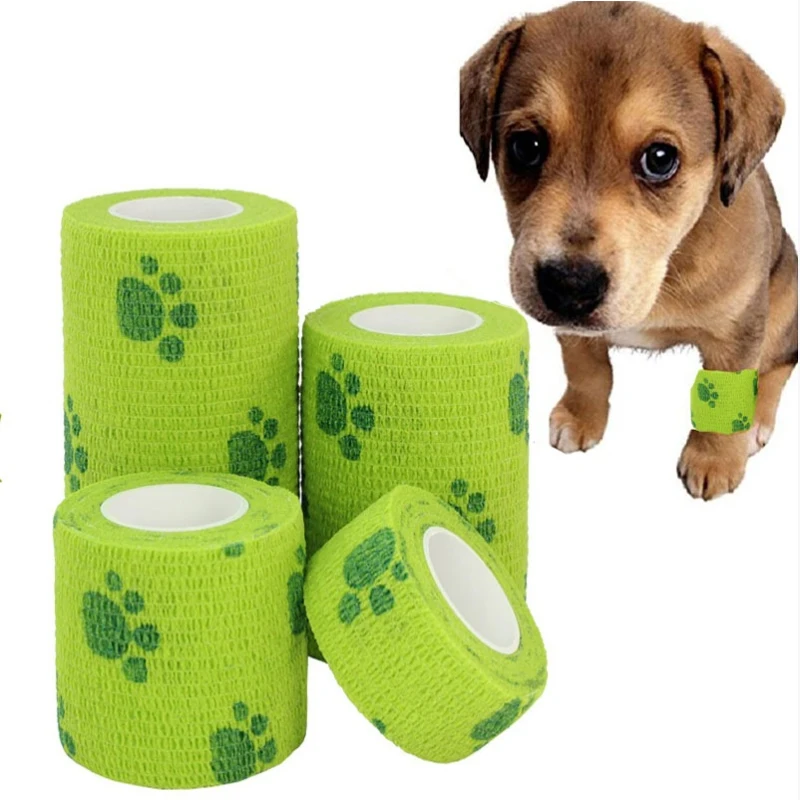 

Printed Self Adhesive Elastic Bandage 4.5m Colorful Sports Wrap Tape For Finger Joint Knee Outdoor First Aid Kit Pet Tape