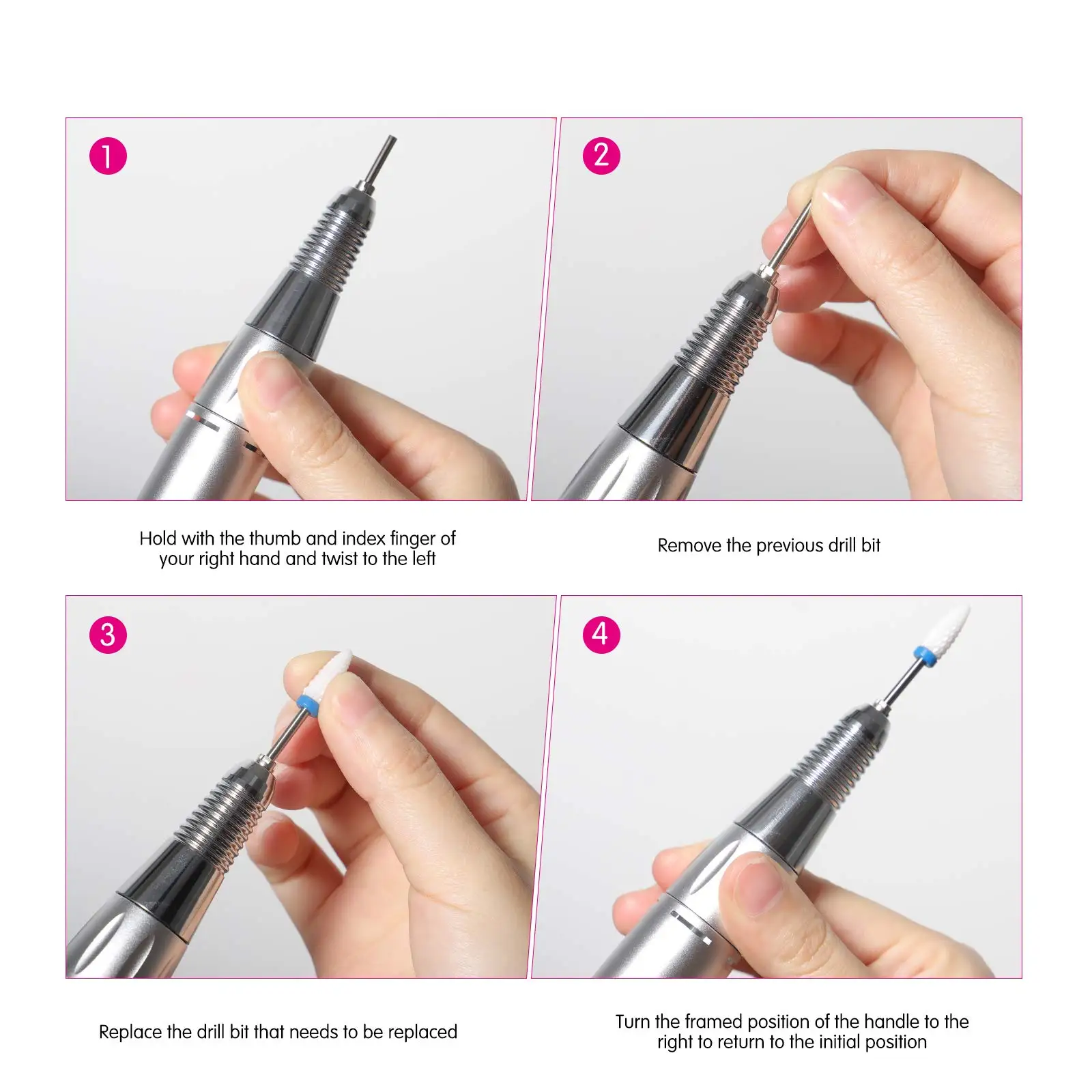 

35000 RPM Nail Drill Machine for Manicure With Nail Drill Bits Strong Electric Manicure Drill Pen Removing Gel Polish for Salon