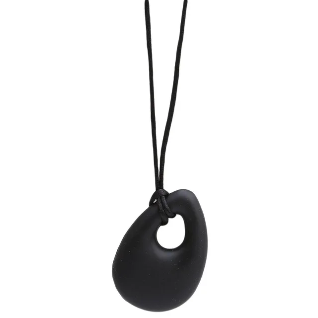 black x black Силиконовый Прорезыватель для зубов для детей ясельного возраста, кольцо-капля для прорезывания зубов, черное ожерелье, подвески для новорожденных, зубная Жевательная для прорезывания зубов, игрушка - Цвет: black x black