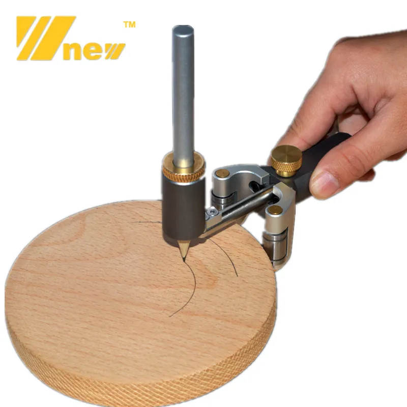 

Wood Scribe Tool Wheel Marking Gauge Sliding Mark Scraper Adjustable Linear Arc Dual-purpose Scriber Parallel Line Drawing Tool