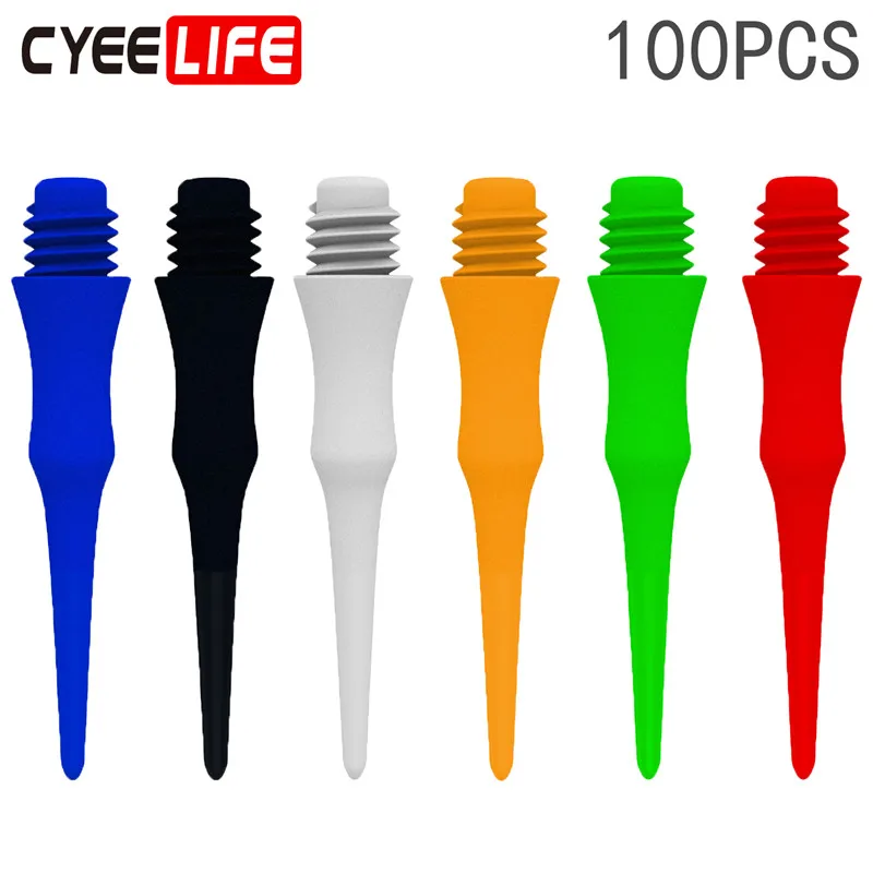 CyeeLife 100 шт. профессиональные пластиковые дротики запасной дротик 8 цветов