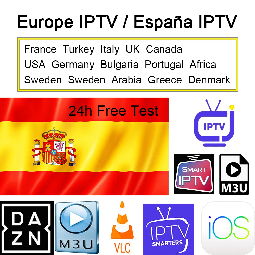 

Spain stable IPTV m3u for Europe support Portugal Germany Poland is compatible with speaker satellite TV IPTV M3U TEST 24H