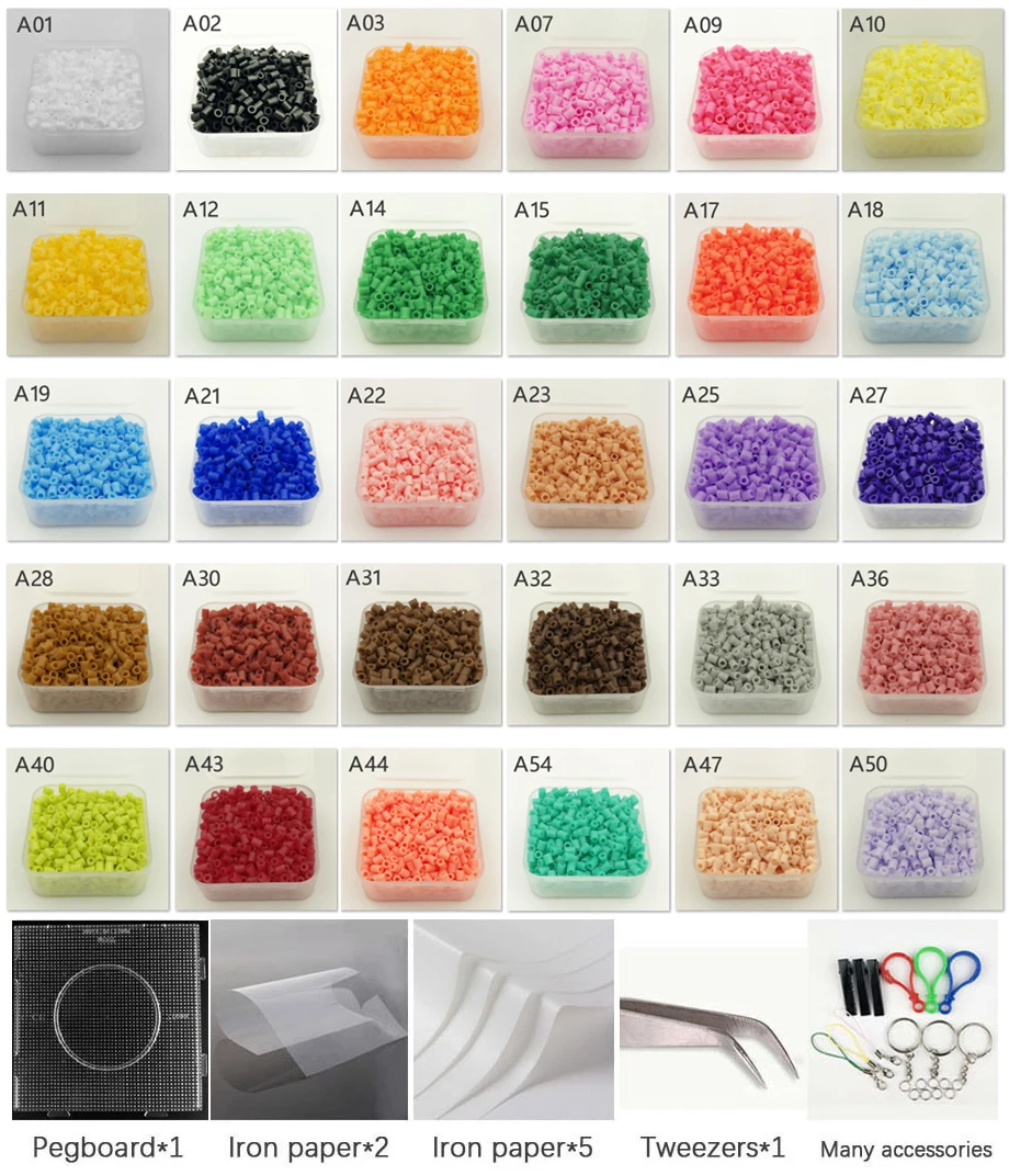 30 цветов/16500 шт. наборы коробок 2 6 мм Perler мини-набор бусин DIY Hama бусины железные