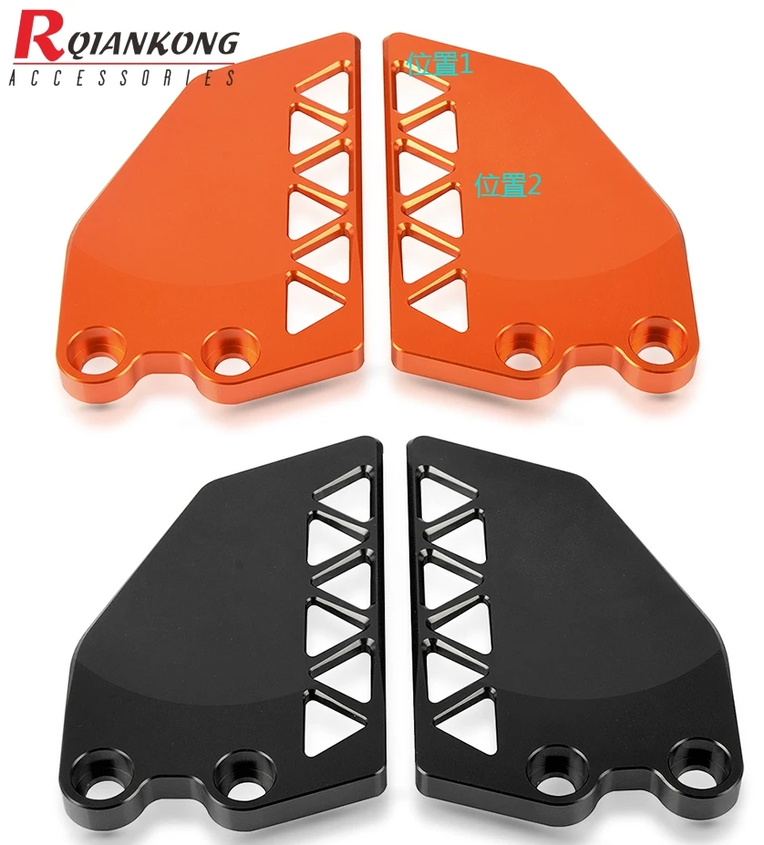 

390 Motorcycle CNC Front Foot Peg Heel Protective Cover Brake Cylinder Guard For 125 250 390 2017 2019 2020