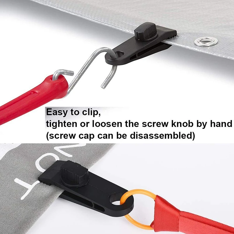 Tarp Clips Heavy Duty Lock Grip 20 Pack Clamps Shark Tent Fasteners Holder Pool Awning Cover Bungee Cor | Спорт и развлечения
