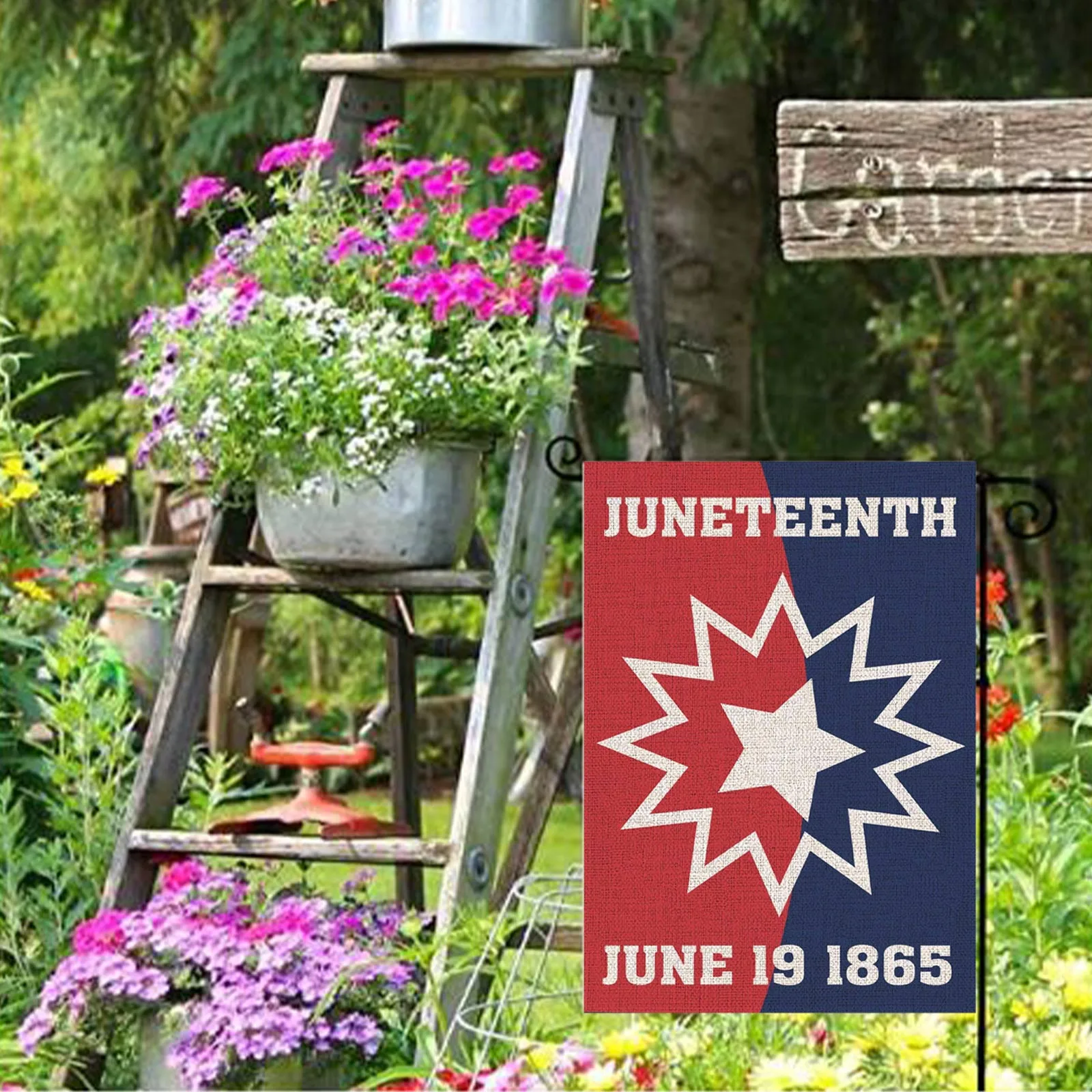 

Garden Flags Juneteenth Hanging Flag Home Novelty Decorative Flag Outdoor Banner Home Garden Farmhouse Decoration