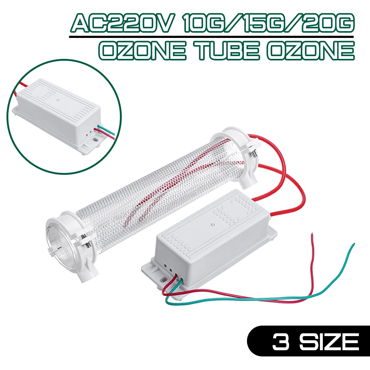 

10G/15G/20G Ozone tube ozone for ozone generator Silica Tube Ozone Generator Ozonizer For Air Purification Accessories AC220V