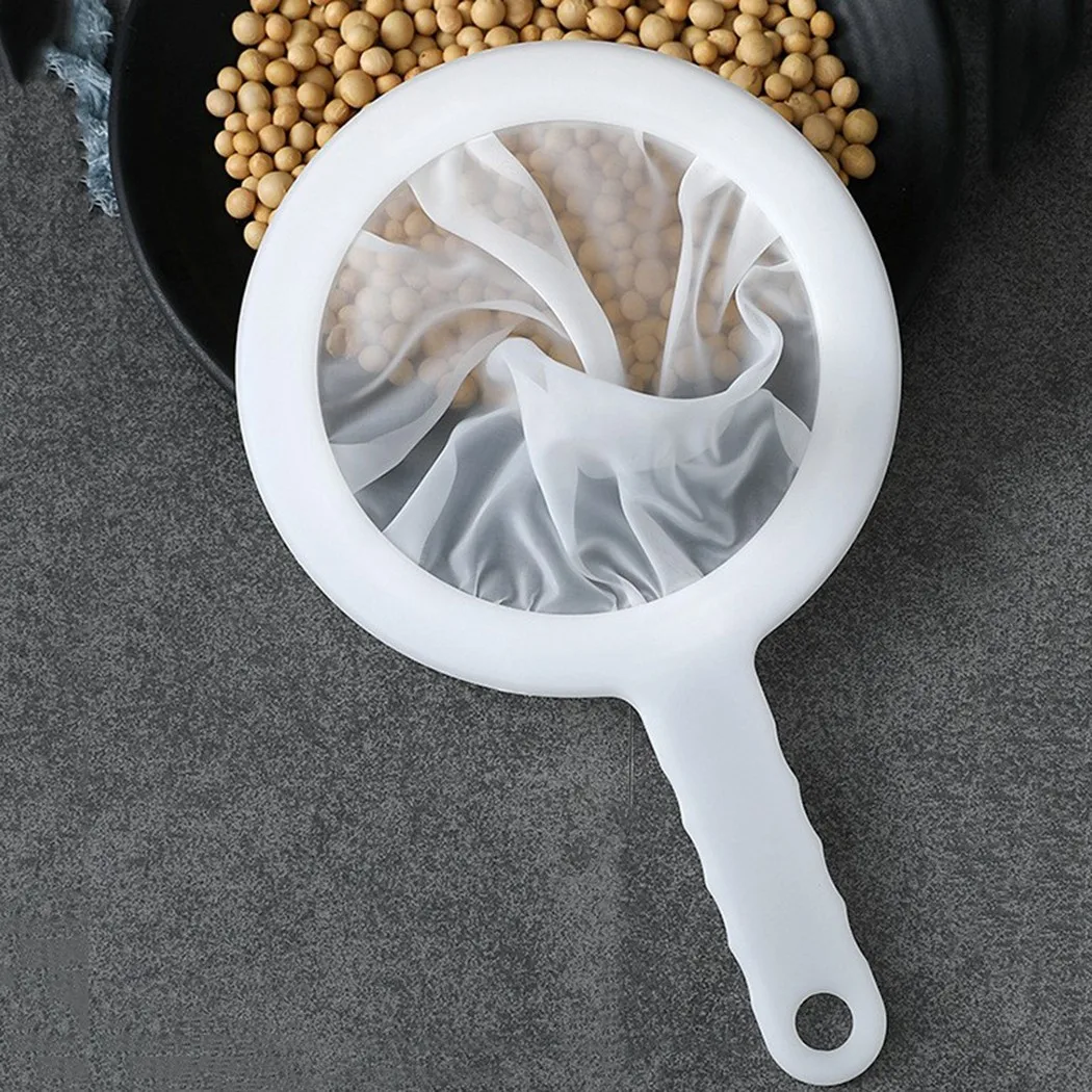 

100/200/400 Mesh Super Fine Colander Sieve Strainer With Handle Reusable Nylon Juice Soymilk Coffee Filter For Kitchen Gadget