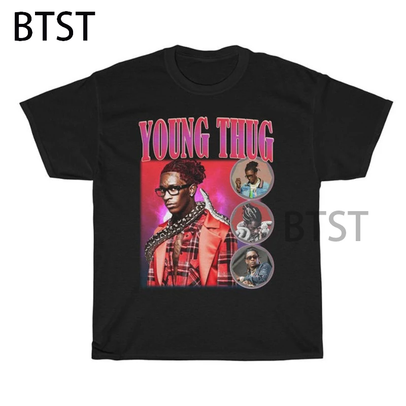 Футболка унисекс Young Thug в стиле хип-хоп рэп для мужчин и женщин летняя Харадзюку |