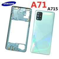 for samsung galaxy a71 2020 a715 a715f original housing chassis middle frame battery case back cover camera lens repair parts