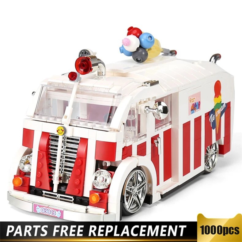 Xingbao 08004 1000 шт. мороженого маленькая коляска блок Volkswagen T1 туристического
