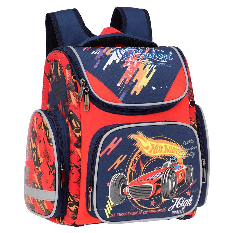 2023 Children School Bags Boys Girls Waterproof Orthopedic cartoon car school Backpack schoolbags kids Satchel Mochila escolar